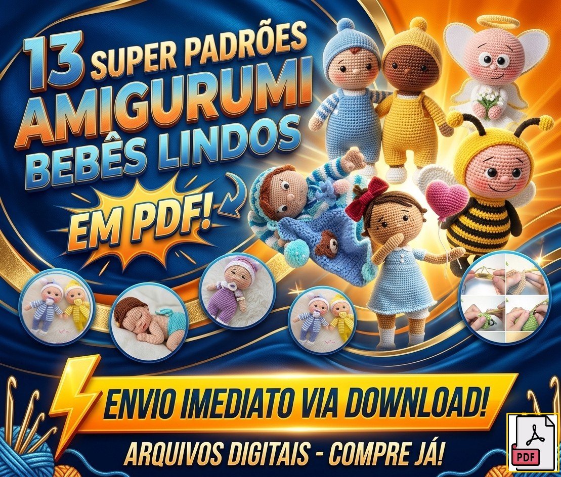 13 Receitas Amigurumi Bebês Lindos - PDF