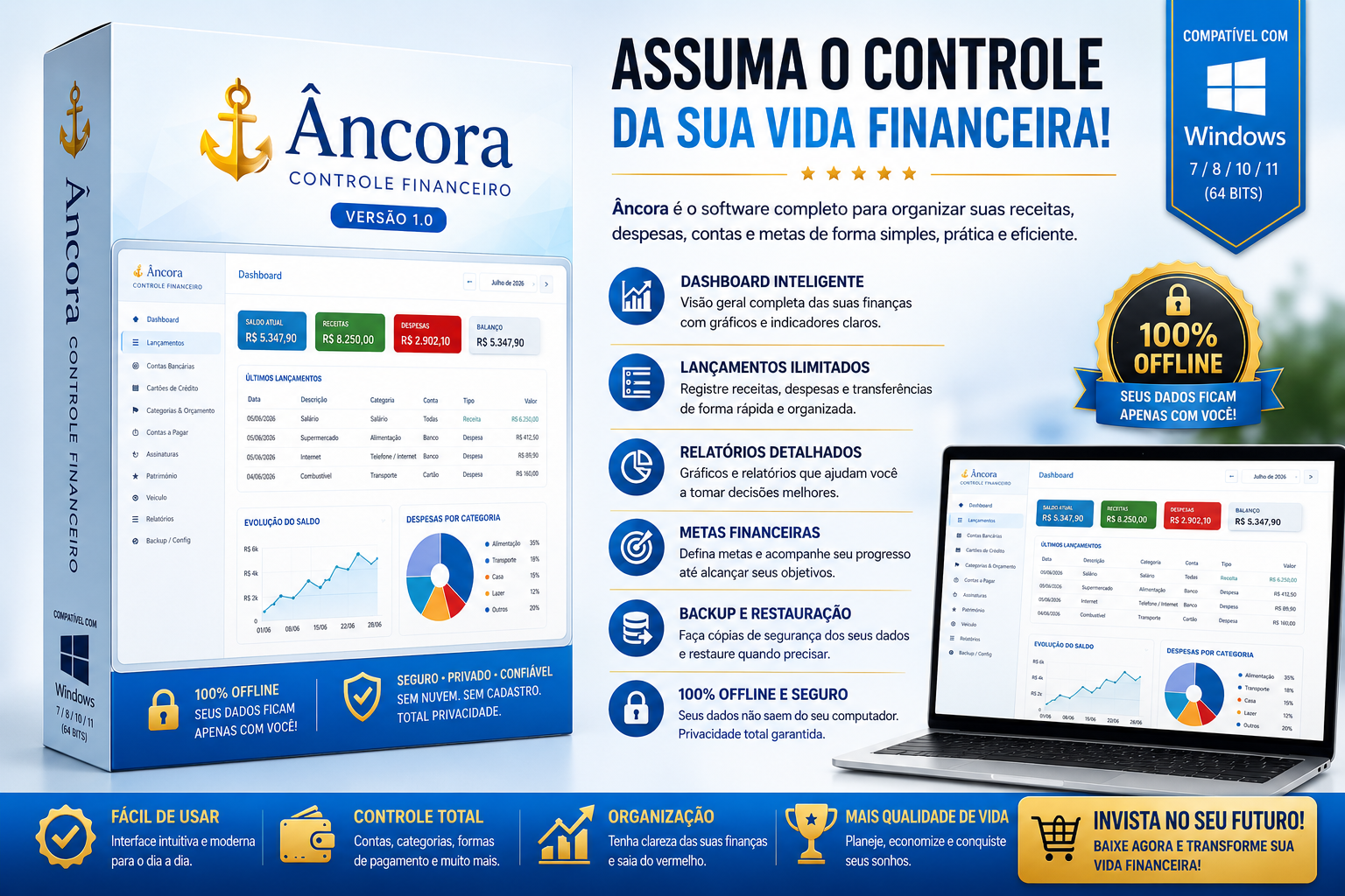 Âncora 1.0 - Software para Controle Financeiro Pessoal
