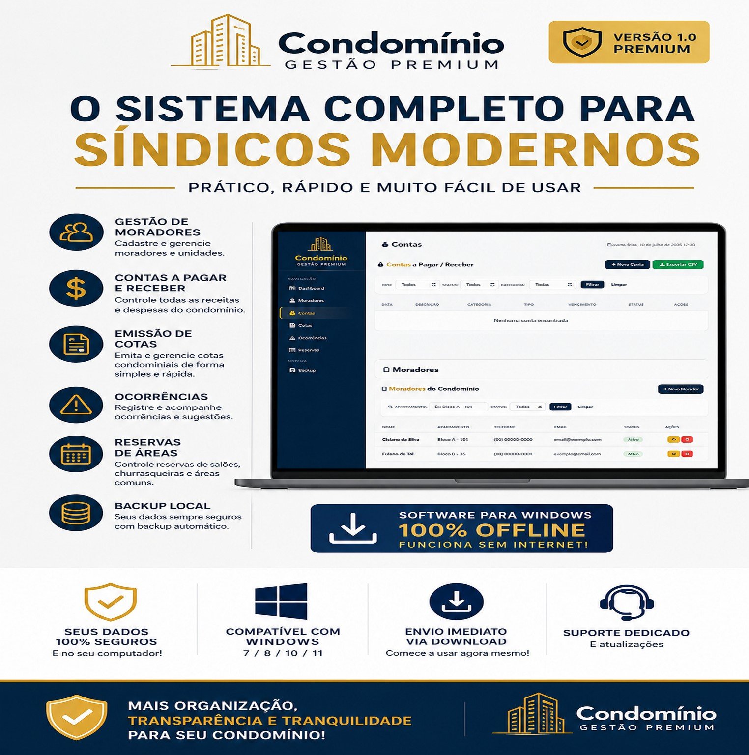 Condomínio Gestão Premium - O Sistema Completo para Síndicos Modernos