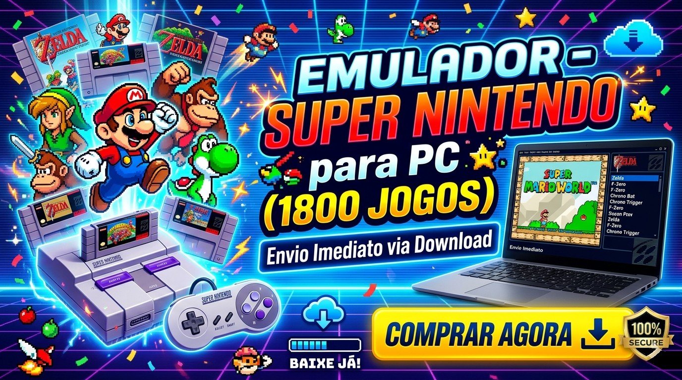 Emulador - Super Nintendo para PC com 1800 Jogos