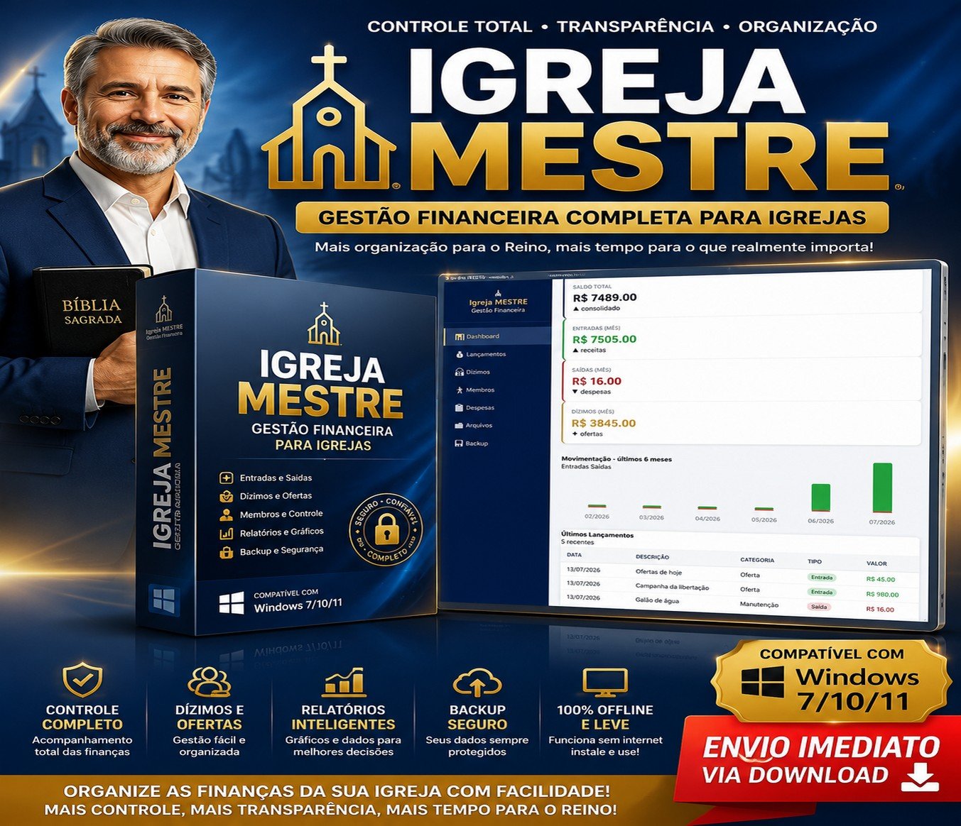Igreja Mestre - Software para Gestão de Igrejas