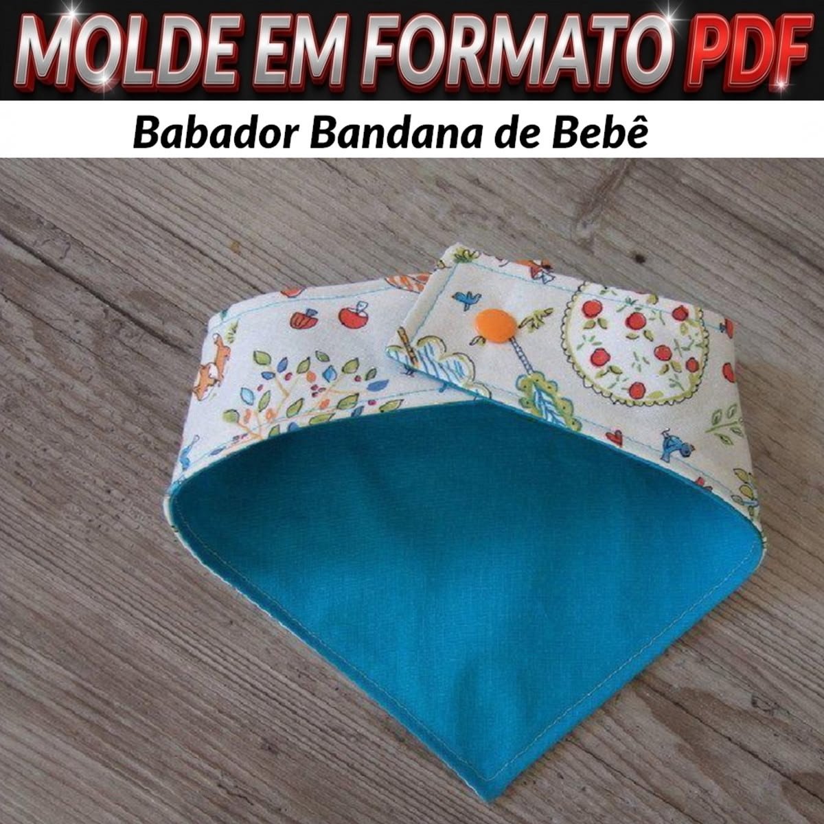 Molde Digital Babador Bandana de Bebê